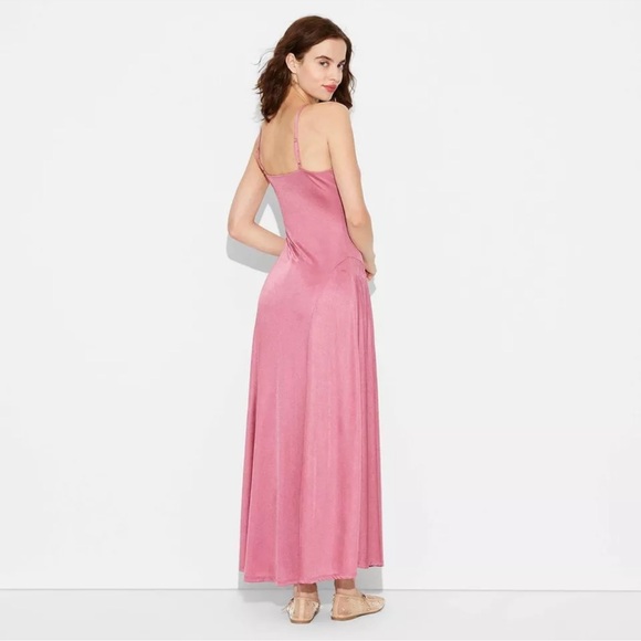 Women's Shine Knit Maxi Tank Dress - Wild Fable Mauve M - Picture 3 of 3